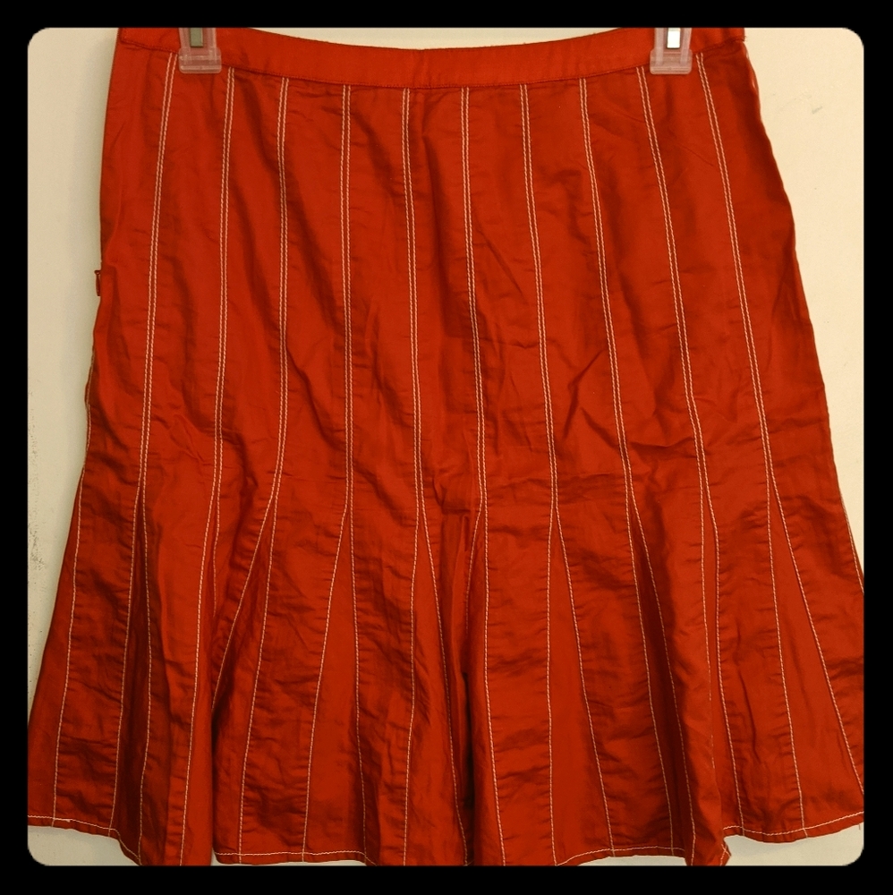 DKNY City deep orange skirt